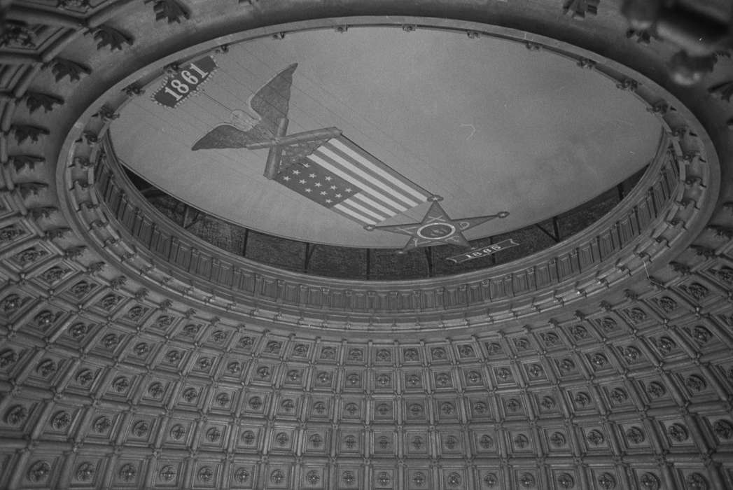 Cities and Towns, Lemberger, LeAnn, Des Moines, IA, Iowa History, history of Iowa, dome, mural, Iowa, capitol