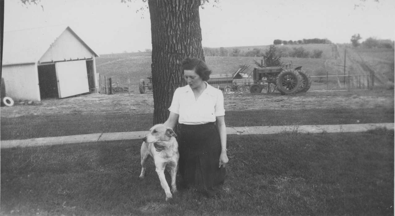 Edmund, Sharon, Iowa History, tractor, Iowa, Farming Equipment, Farms, dog, field, history of Iowa, Animals, Ainsworth, IA