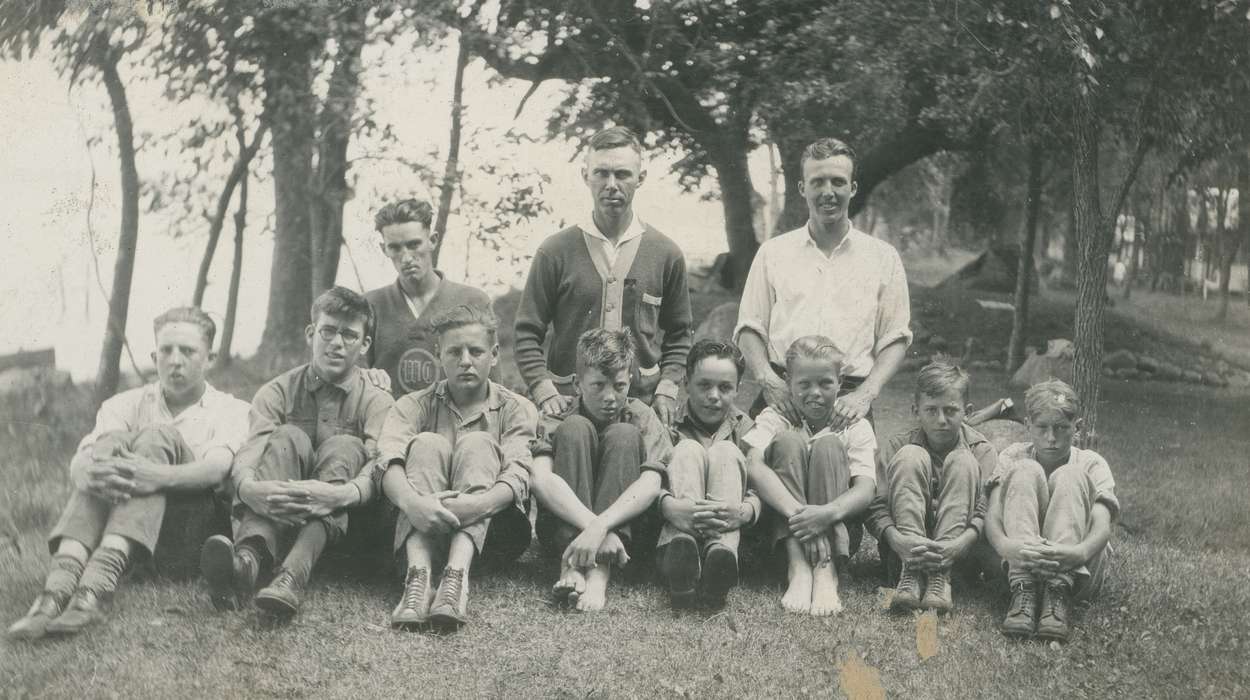 boy scouts, Clear Lake, IA, Iowa, Children, McMurray, Doug, Iowa History, Portraits - Group, history of Iowa