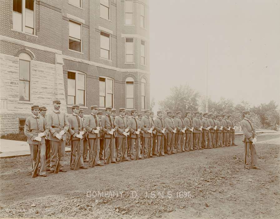 history of Iowa, battalion, iowa state normal school, UNI Special Collections & University Archives, Iowa History, Military and Veterans, Iowa, university of northern iowa, Schools and Education, uni, military training