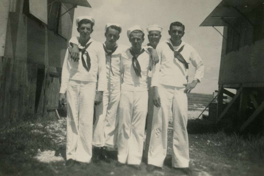 Iowa, Military and Veterans, Iowa History, Segebarth, Robert, navy, Portraits - Group, uniform, history of Iowa