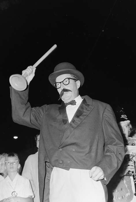 costume, Portraits - Individual, United States, history, ia, Photos, silly, Coon Rapids Enterprise, historic, Iowa, IA, toilet plunger, Coon Rapids
