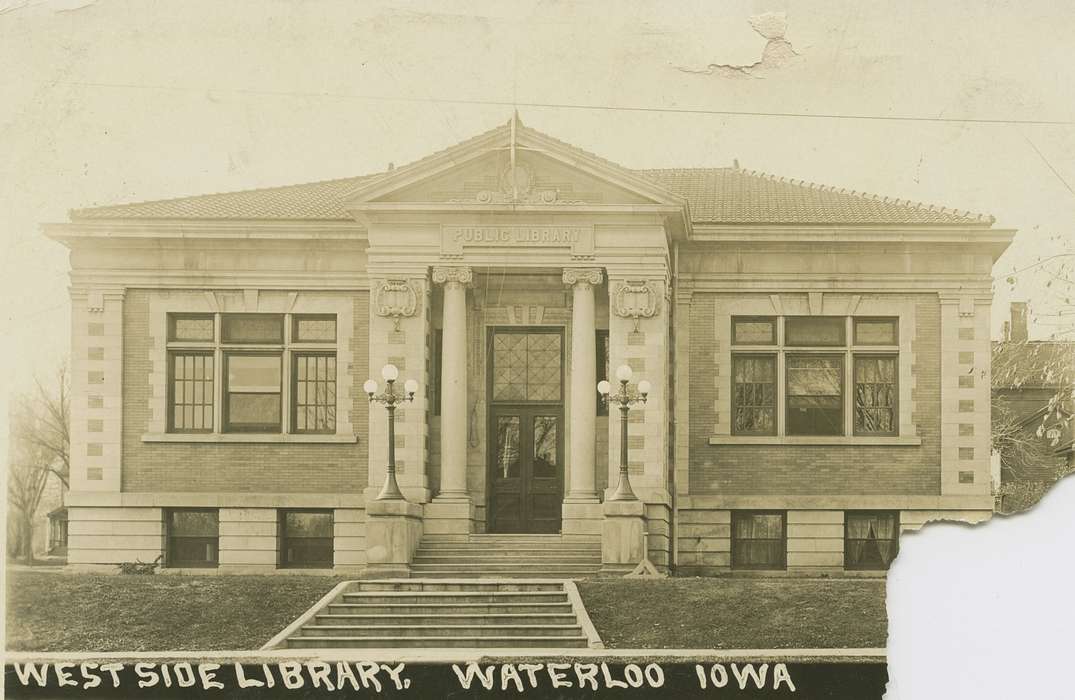 Iowa History, Waterloo, IA, Palczewski, Catherine, Iowa, Main Streets & Town Squares, library, Cities and Towns, history of Iowa