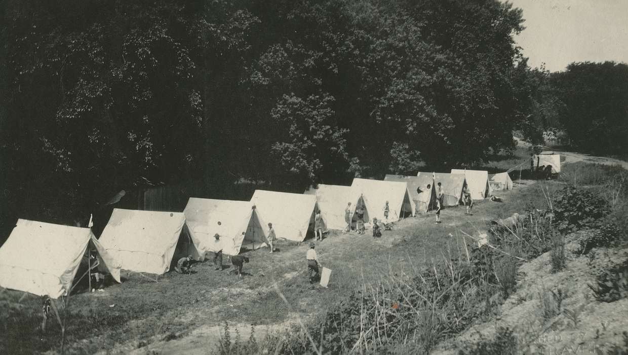 camping, boy scouts, Iowa History, camp, tents, history of Iowa, Iowa, Children, Hamilton County, IA, Outdoor Recreation, McMurray, Doug
