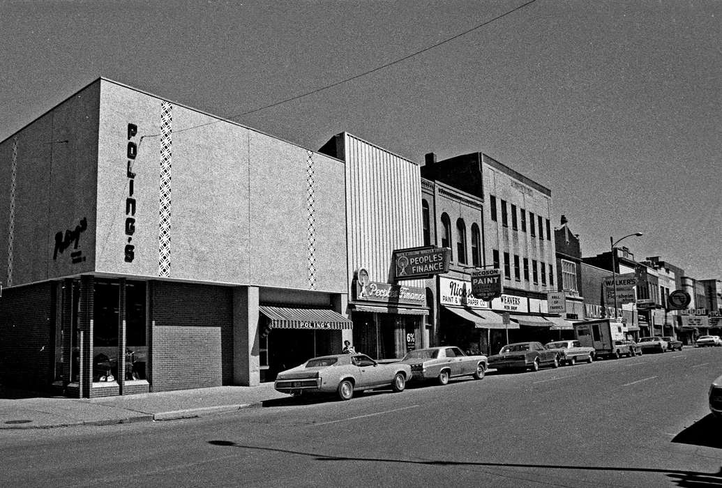 history of Iowa, Cities and Towns, storefront, Ottumwa, IA, car, Businesses and Factories, Iowa History, street, Iowa, mainstreet, downtown, Motorized Vehicles, Main Streets & Town Squares, Lemberger, LeAnn