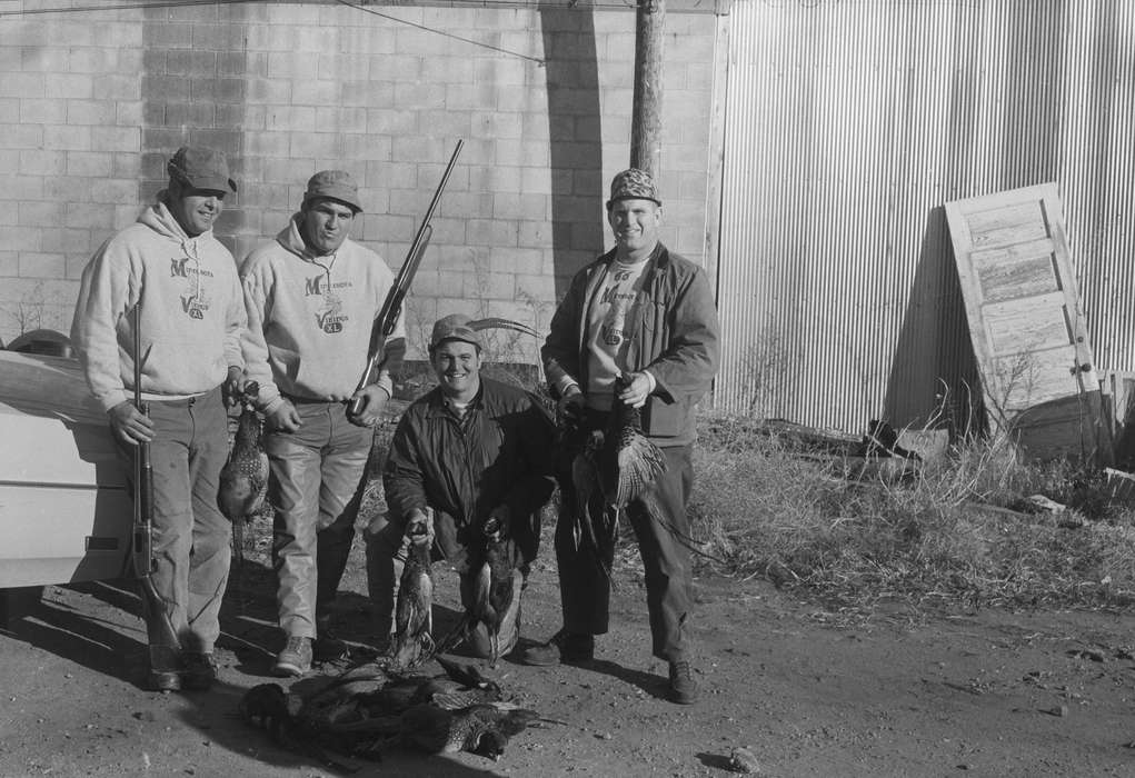 ia, Outdoor Recreation, Iowa, history, IA, Animals, bird hunting, Coon Rapids, Photos, rifle, Coon Rapids Enterprise, Portraits - Group, historic, smiles, United States, portrait-group