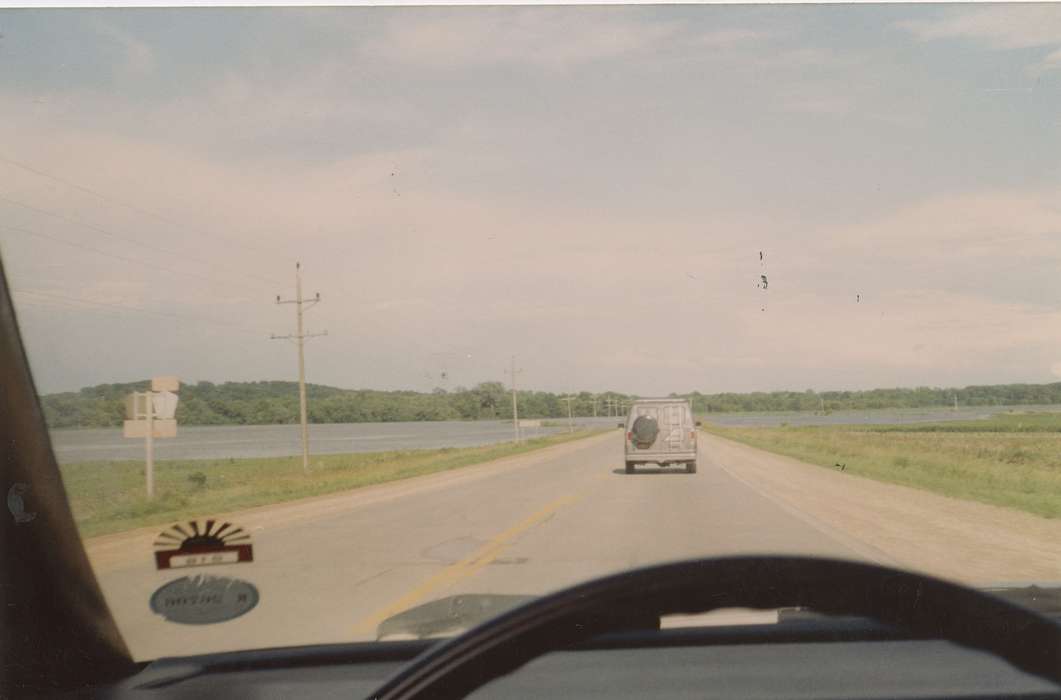 Speltz, Mark, Lakes, Rivers, and Streams, Motorized Vehicles, Landscapes, road, van, Iowa History, New Hampton, IA, Iowa, highway, driving, history of Iowa