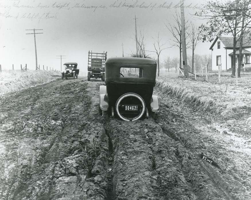 Waterloo, Grout Museum of History and Science, dart truck, studebaker, Black Hawk, dirt road, house, Wrecks, United States, Photos, Iowa, historic, Motorized Vehicles, country road, history, IA, Cities and Towns, ia, power lines