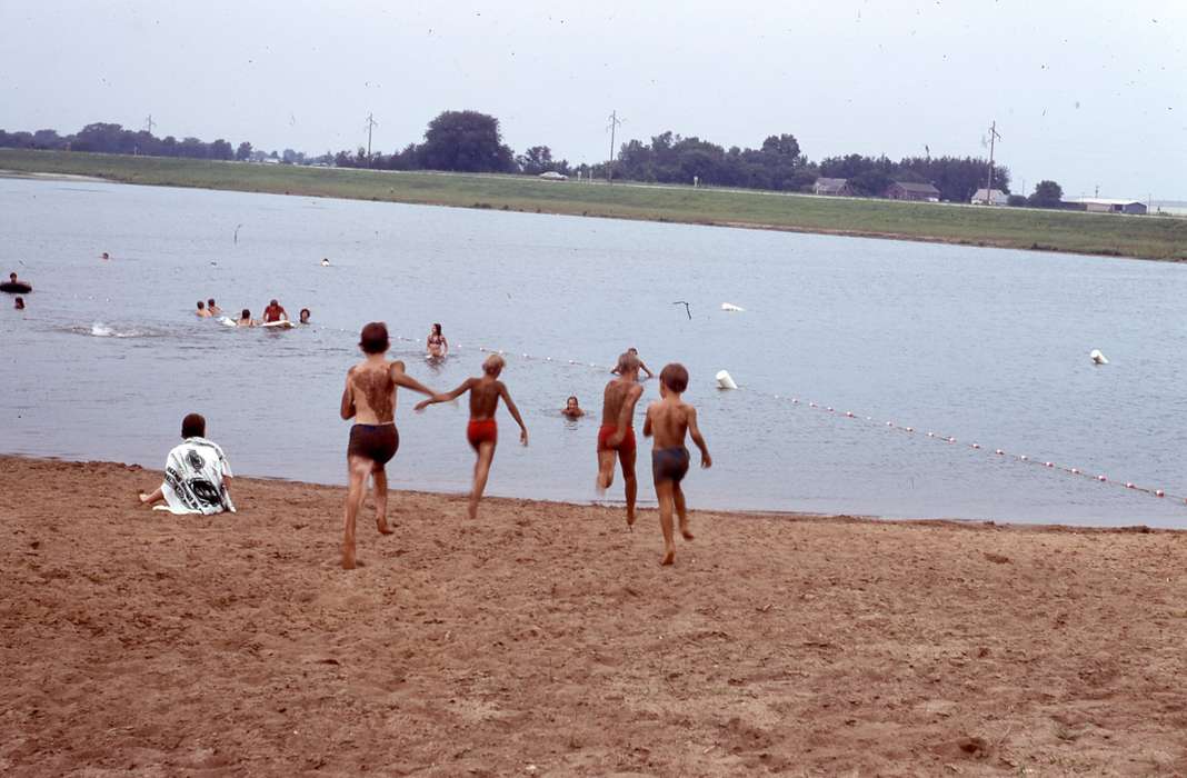 lake, Iowa History, summer, Iowa, history of Iowa, Outdoor Recreation, Zischke, Ward, swim suit, Lakes, Rivers, and Streams, Children, IA