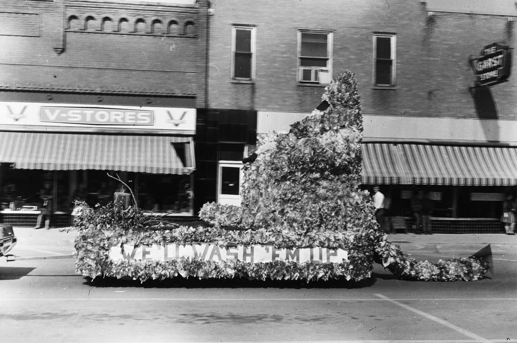 convenience store, ia, Iowa, history, Entertainment, IA, Coon Rapids, Photos, Coon Rapids Enterprise, historic, storefront awning, United States, parade float, Motorized Vehicles, Cities and Towns