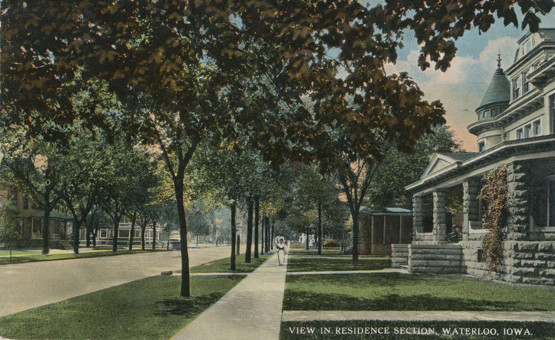neighborhood, ia, IA, history, postcard, historic, Waterloo, Homes, Olsson, Ann and Jons, Iowa, Black Hawk, United States, Photos