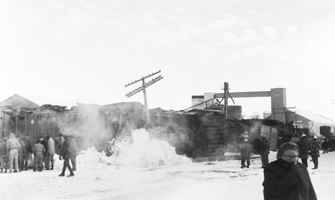 power lines, smoke, ia, Travel, Wrecks, Iowa, history, disaster, IA, train crash, Coon Rapids, Photos, snow, Coon Rapids Enterprise, historic, United States, Motorized Vehicles