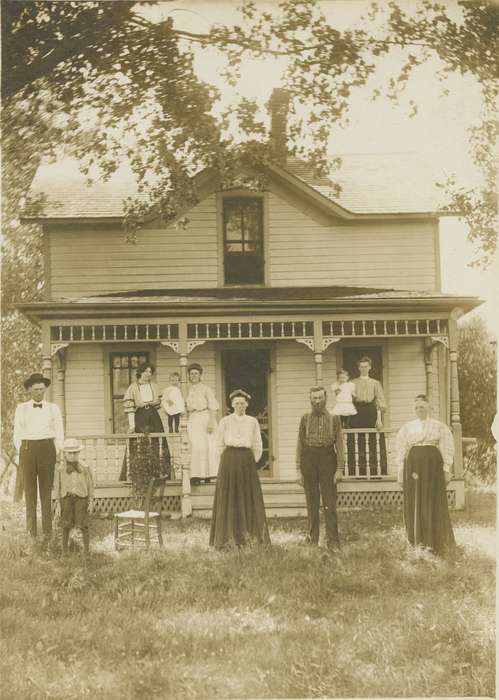Homes, Newhall, Rich and Sue, porch, house, bow tie, Iowa History, Families, Iowa, history of Iowa, IA