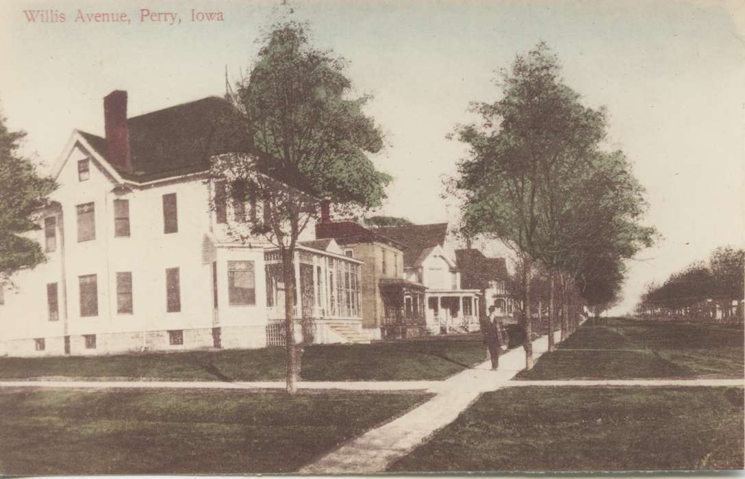 house, Schall, Michael, Homes, Iowa History, Perry, IA, Cities and Towns, sidewalk, Iowa, history of Iowa