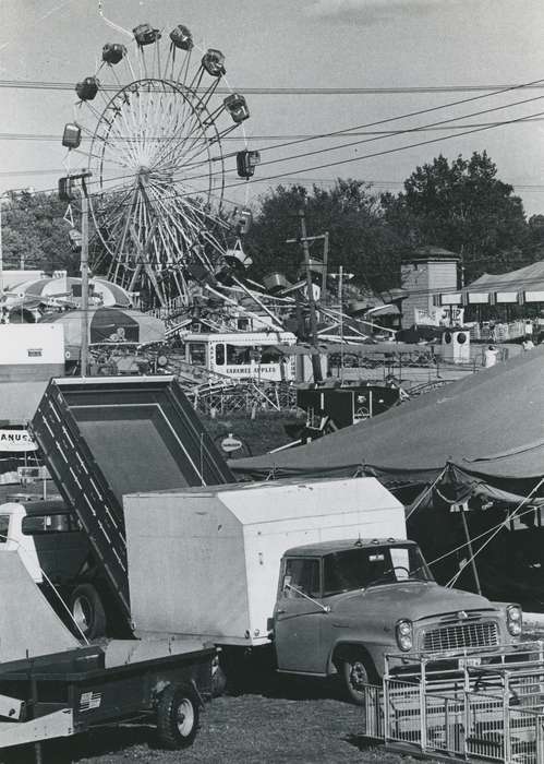 truck, history, national cattle congress, Photos, ferris wheel, cattle congress, Motorized Vehicles, Black Hawk, IA, ia, Fairs and Festivals, historic, United States, Grout Museum of History and Science, Waterloo, Iowa, tent