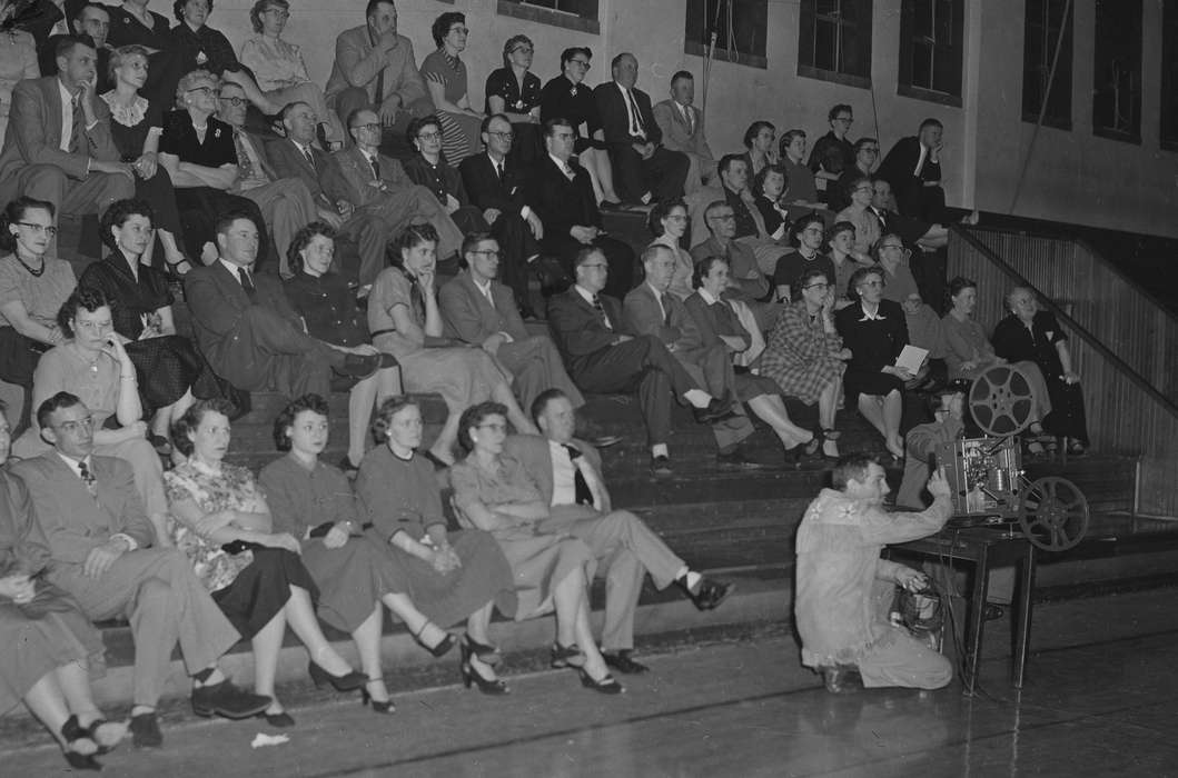 Religious Structures, assembly, United States, history, bleachers, ia, Photos, Religion, film projector, Coon Rapids Enterprise, historic, Iowa, IA, gymnasium, Civic Engagement, Coon Rapids, formal attire
