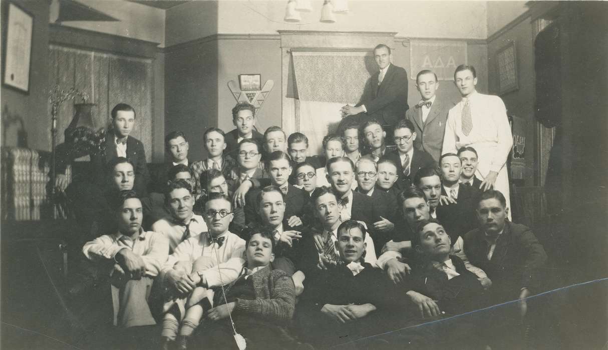 fraternity, Schools and Education, Iowa, Portraits - Group, university of northern iowa, University of Northern Iowa Museum, hairstyle, Cedar Falls, IA, history of Iowa, iowa state teachers college, Iowa History, uni, fashion