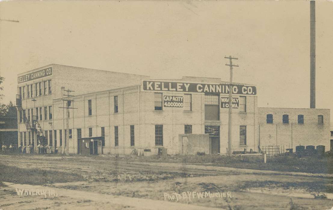 Cities and Towns, factory, history of Iowa, Meyer, Mary, Iowa, industrial, Businesses and Factories, building, Iowa History, canning