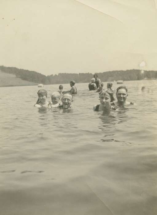 Iowa History, Dysart, IA, Bull, Ardith, Iowa, history of Iowa, Children, bathing suit, Outdoor Recreation, swimming, Lakes, Rivers, and Streams