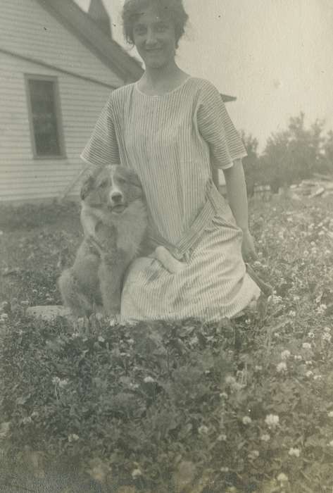 dog, LeQuatte, Sue, woman, IA, Portraits - Individual, history of Iowa, Iowa History, Iowa