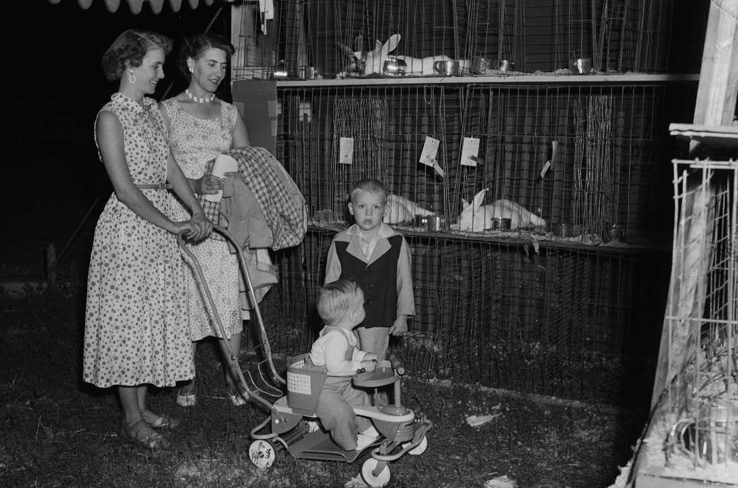 Iowa, IA, United States, Photos, historic, Coon Rapids, Fairs and Festivals, Families, history, Animals, ia, Coon Rapids Enterprise, children, Children, women, rabbits, stroller