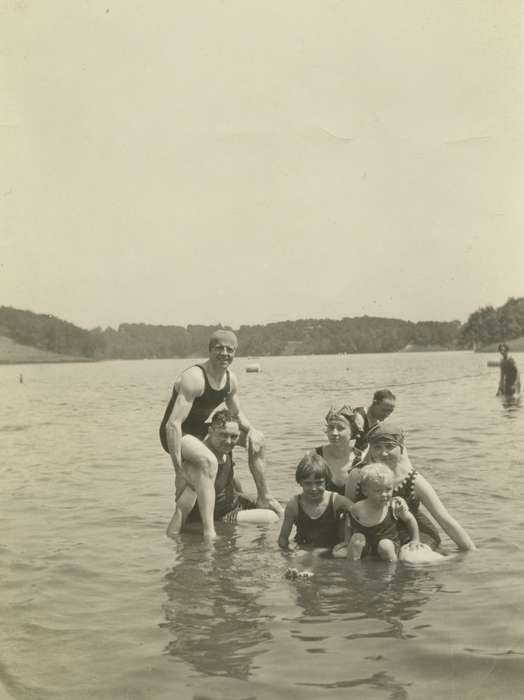 Iowa, Outdoor Recreation, Dysart, IA, swimsuits, Iowa History, history of Iowa, Lakes, Rivers, and Streams, swimming, Bull, Ardith, bathing suit