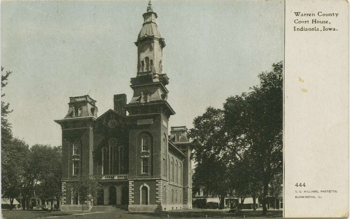 courthouse, history of Iowa, Dean, Shirley, Indianola, IA, Iowa, Iowa History, Cities and Towns, Main Streets & Town Squares