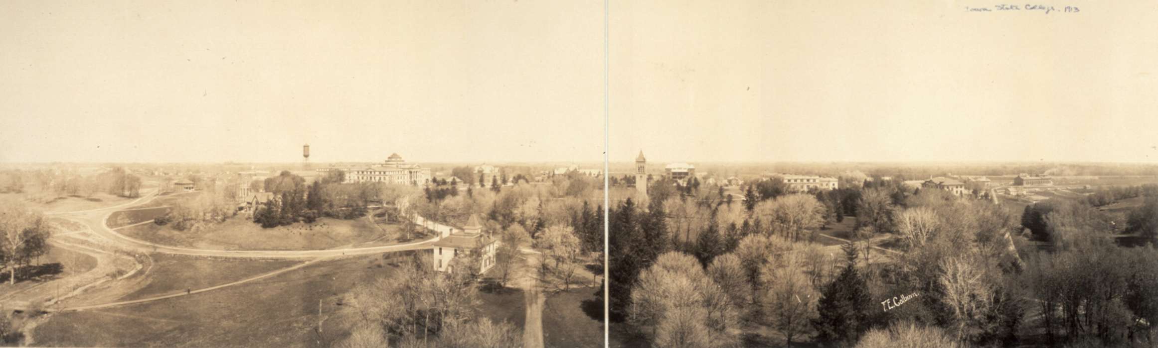 correct date needed, campus, panoramic, Cities and Towns, Iowa, Library of Congress, iowa state university, history of Iowa, Schools and Education, Iowa History, Aerial Shots