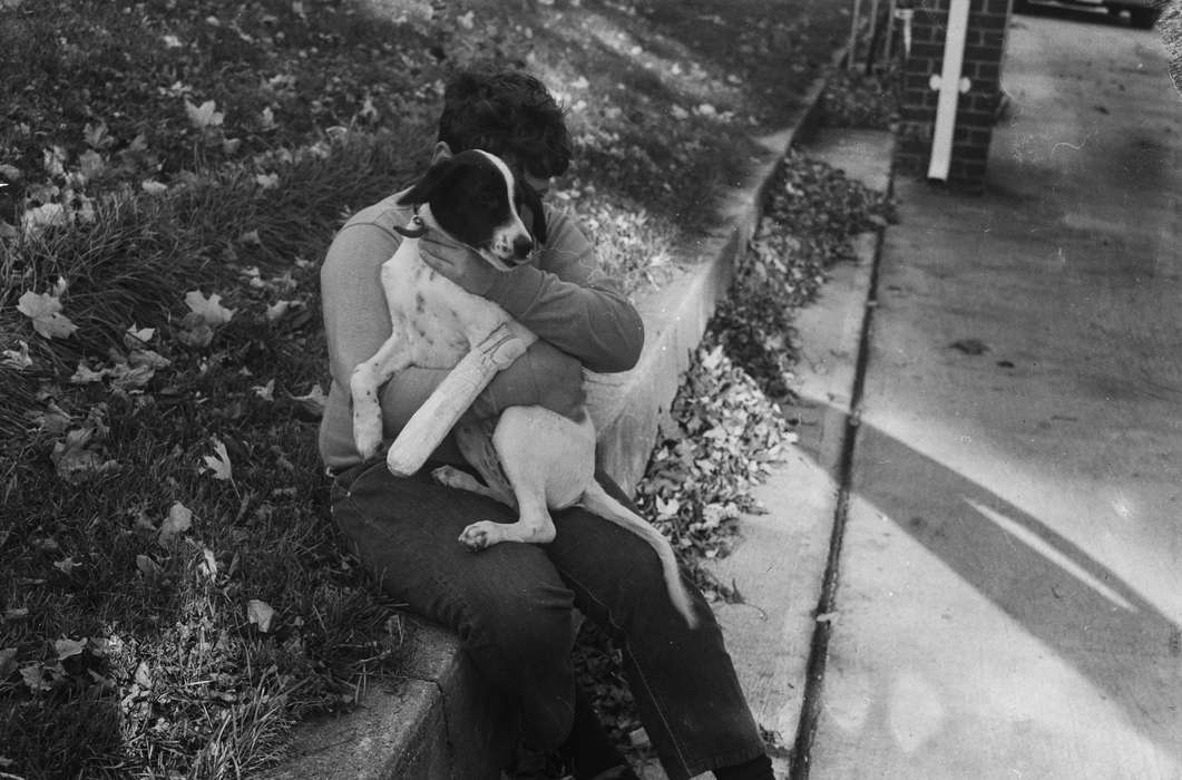 love, ia, boy, Iowa, history, Portraits - Individual, IA, dog, Animals, hugging, Coon Rapids, Photos, Coon Rapids Enterprise, historic, cast, United States