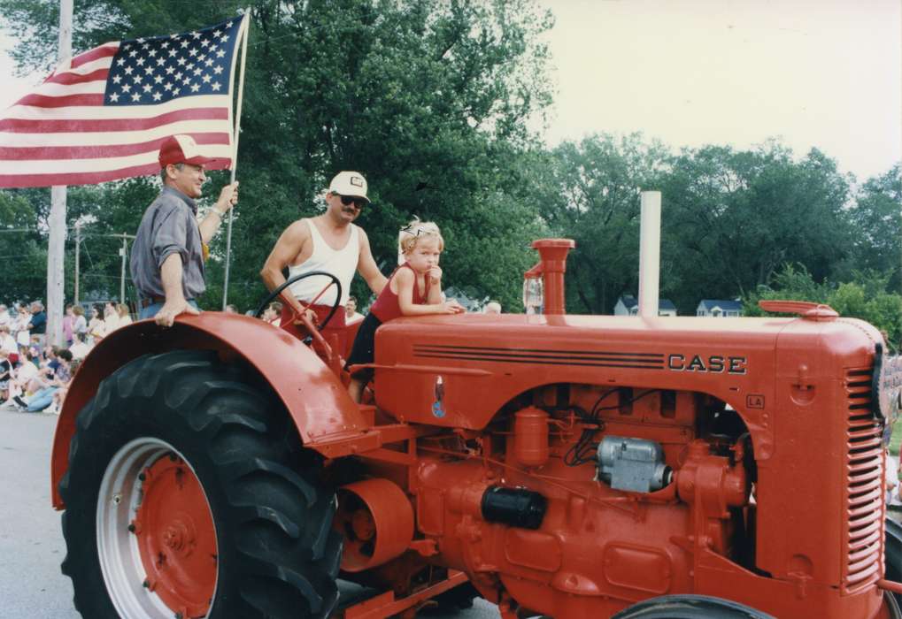 fourth of july, Johnson County Historical Society, american flag, case tractor, Fairs and Festivals, Holidays, Children, parade, Farming Equipment