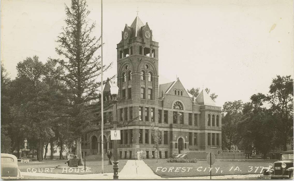 Cities and Towns, Iowa History, history of Iowa, Prisons and Criminal Justice, Forest City, IA, Iowa, Dean, Shirley, courthouse