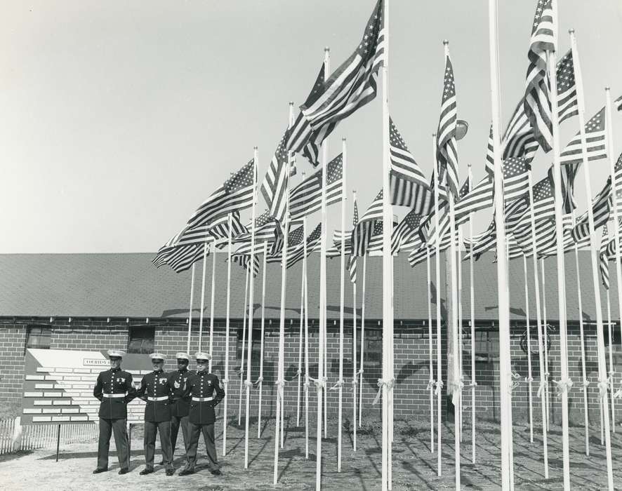 uniform, Iowa, United States, Waterloo, Photos, Grout Museum of History and Science, american flag display, military, IA, Fairs and Festivals, Black Hawk, historic, national cattle congress, Portraits - Group, ia, brick building, Military and Veterans, history