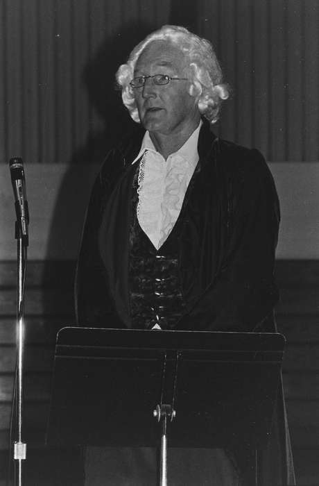 wig, adult man, Civic Engagement, history, historic, Portraits - Individual, speaker, Iowa, Coon Rapids Enterprise, ia, election, Photos