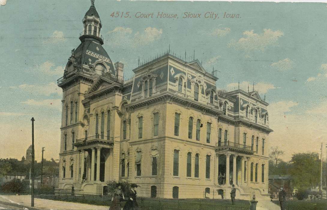 Cities and Towns, Iowa History, history of Iowa, Main Streets & Town Squares, Sioux City, IA, Iowa, Dean, Shirley, courthouse