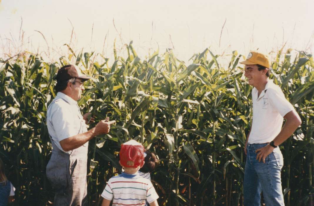 corn, hat, Farms, Lourdes, IA, Iowa History, Iowa, cornfield, laughter, history of Iowa, Nibaur, Peggy