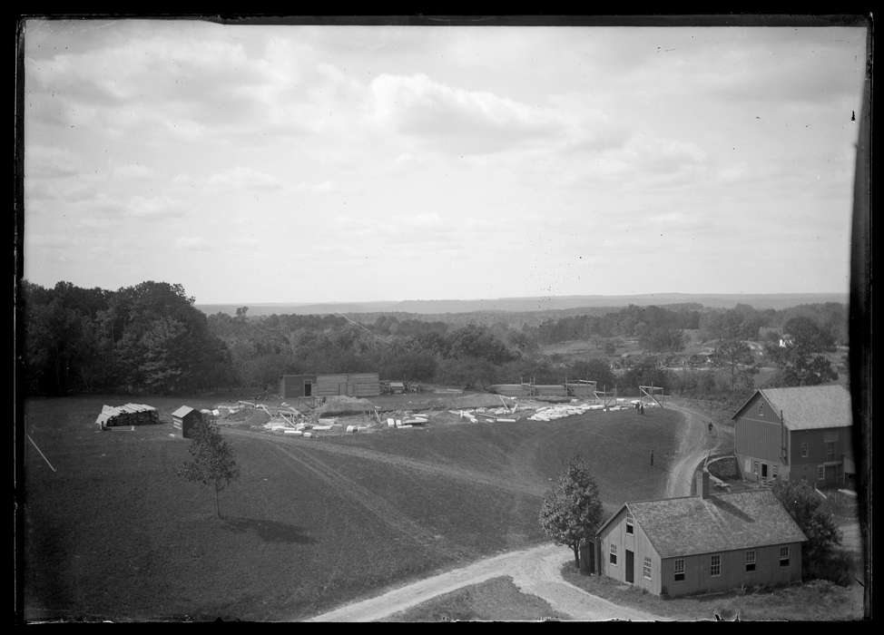 Iowa History, Iowa, Archives & Special Collections, University of Connecticut Library, construction, field, road, history of Iowa, Storrs, CT