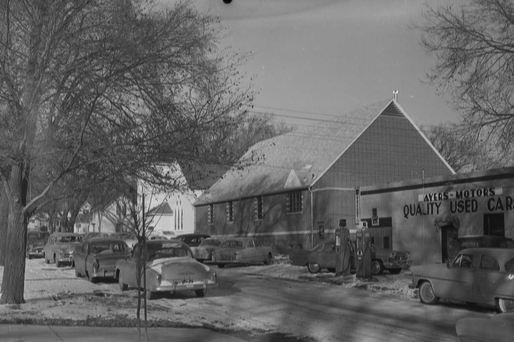 Businesses and Factories, history, construction, Photos, Religion, used cars, Iowa, IA, Cities and Towns, christian church, gas station, Motorized Vehicles, Religious Structures, United States, ia, auto shop, Coon Rapids Enterprise, historic, Coon Rapids