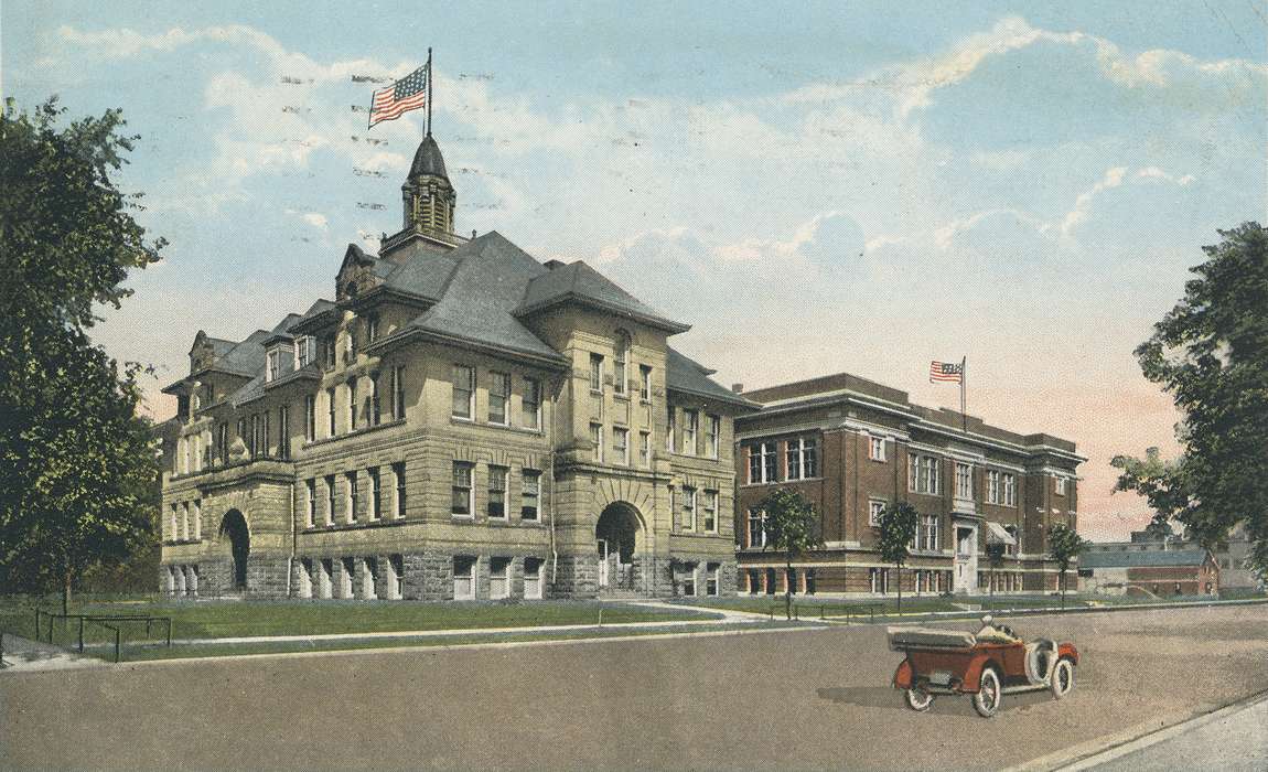 Schools and Education, high school, ia, IA, history, postcard, historic, Waterloo, Olsson, Ann and Jons, Iowa, Black Hawk, United States, Photos