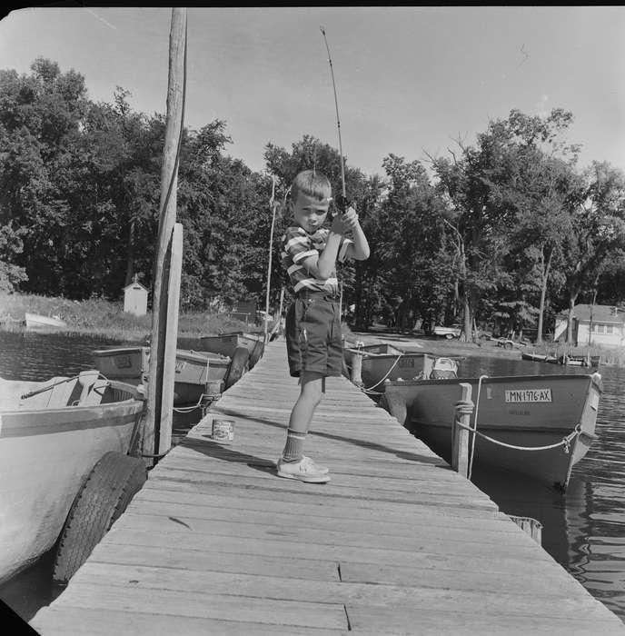 fishing pole, IA, Sports, historic, Coon Rapids, dock, boat deck, Portraits - Individual, boat, Iowa, United States, fishing, Photos, Travel, history, ia, Coon Rapids Enterprise, Children, Outdoor Recreation, Lakes, Rivers, and Streams