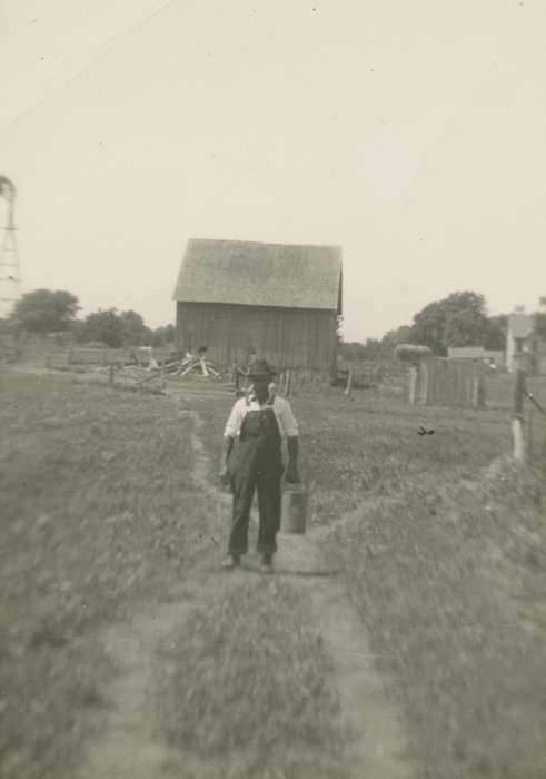 windmill, milk can, Portraits - Individual, Farms, Stater, Connie, Iowa, Barns, history of Iowa, Iowa History, Centerville, IA