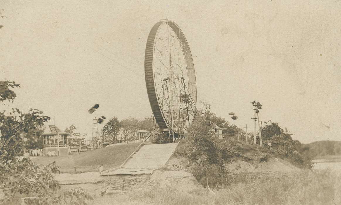 Cities and Towns, fairgrounds, ferris wheel, Black Hawk, Iowa, Fairs and Festivals, United States, historic, fairground, O'Brink, Lisa, history, rides, Photos, Waterloo, IA, slide, ia