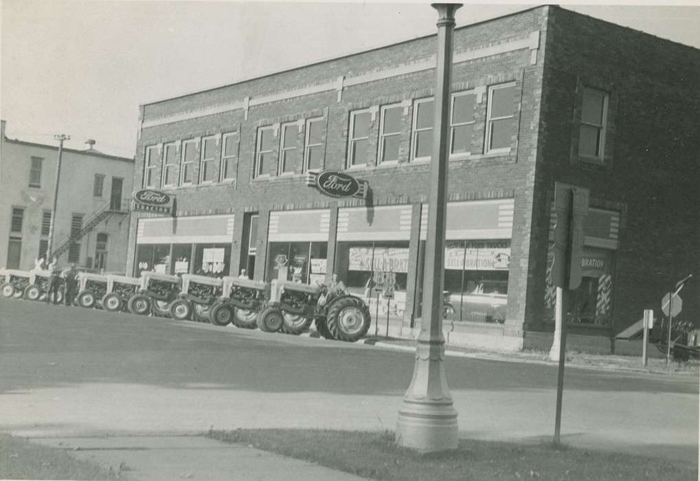 Motorized Vehicles, Sheehy, Bryan, Iowa, Iowa History, store, New Hampton, IA, Farming Equipment, tractor, Businesses and Factories, history of Iowa