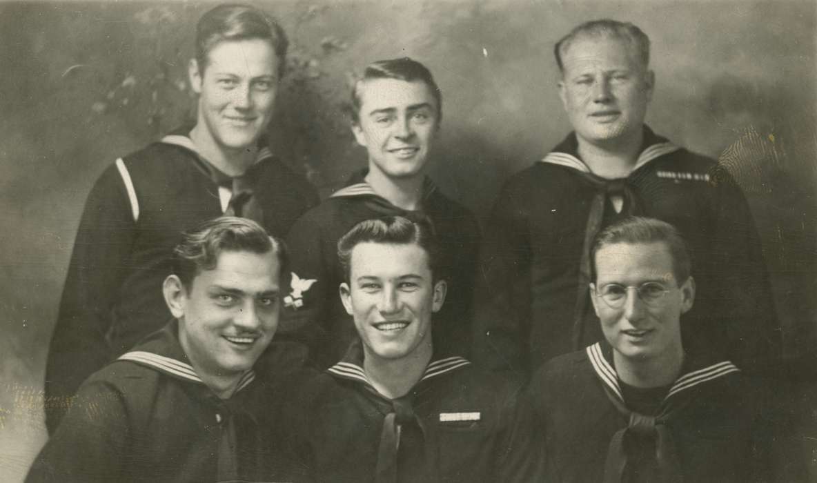 navy, Iowa History, Stater, Connie, Military and Veterans, Portraits - Group, uniform, Centerville, IA, Iowa, history of Iowa