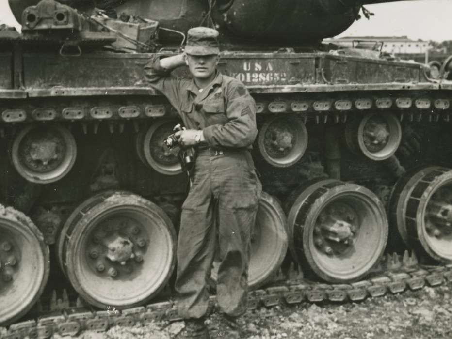 Military and Veterans, Germany, tank, history of Iowa, Portraits - Individual, army, Iowa, Iowa History, Vauthier, Elizabeth