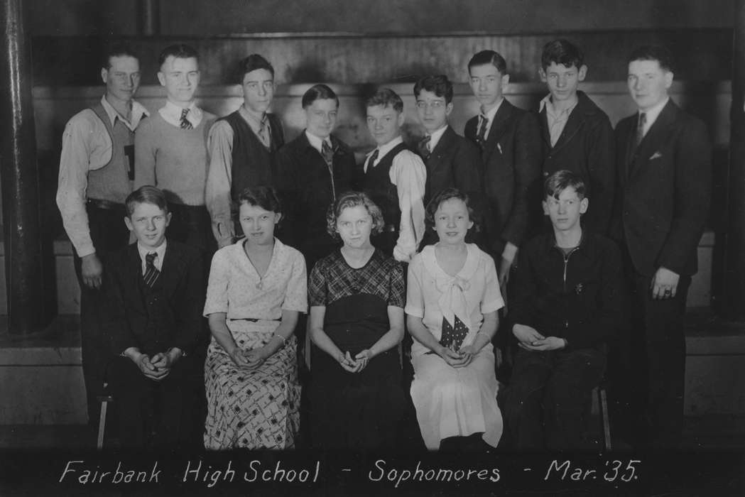 Schools and Education, Iowa History, King, Tom and Kay, Portraits - Group, Iowa, history of Iowa, IA, high school