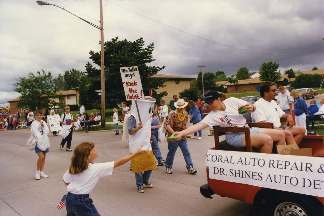 ukulele, fourth of july, Civic Engagement, Johnson County Historical Society, Motorized Vehicles, frisbee, Fairs and Festivals, Holidays, mascot, Children, parade, cigarette, signs