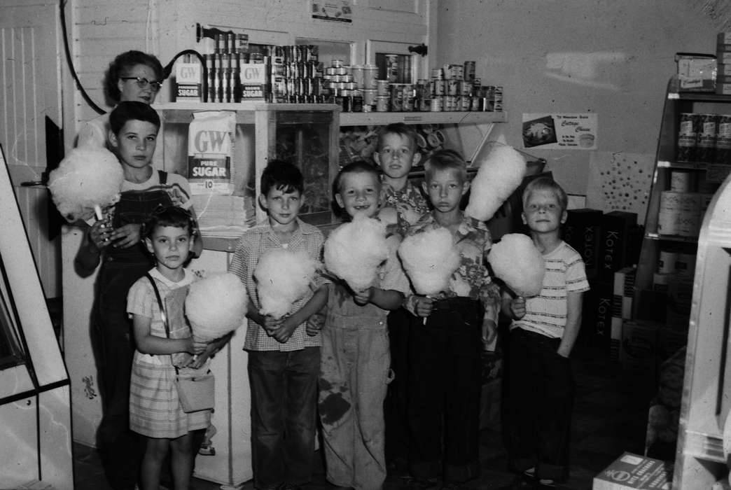 Portraits - Group, Food and Meals, valentine's, history, Holidays, canned food, Photos, Children, sugar sack, Iowa, IA, cotton candy, United States, ia, Entertainment, Coon Rapids Enterprise, historic, smile, Coon Rapids