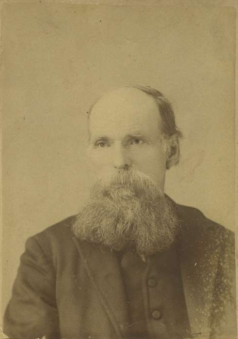 Portraits - Individual, Iowa History, beard, Iowa, Henderson, Dan, history of Iowa, Logan, IA