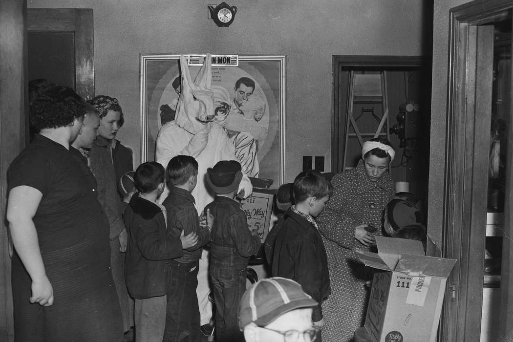 Portraits - Group, Businesses and Factories, Schools and Education, Families, movie theater, history, Holidays, Photos, Children, clock, Iowa, easter bunny, IA, hat, Civic Engagement, United States, ia, Entertainment, Main Streets & Town Squares, Winter, Coon Rapids Enterprise, historic, Coon Rapids