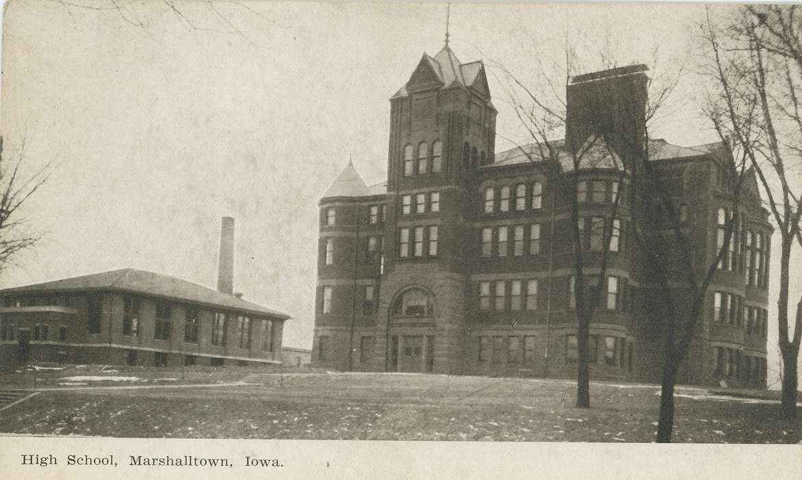 Iowa History, Schools and Education, Iowa, postcard, school, Shaulis, Gary, Cities and Towns, history of Iowa